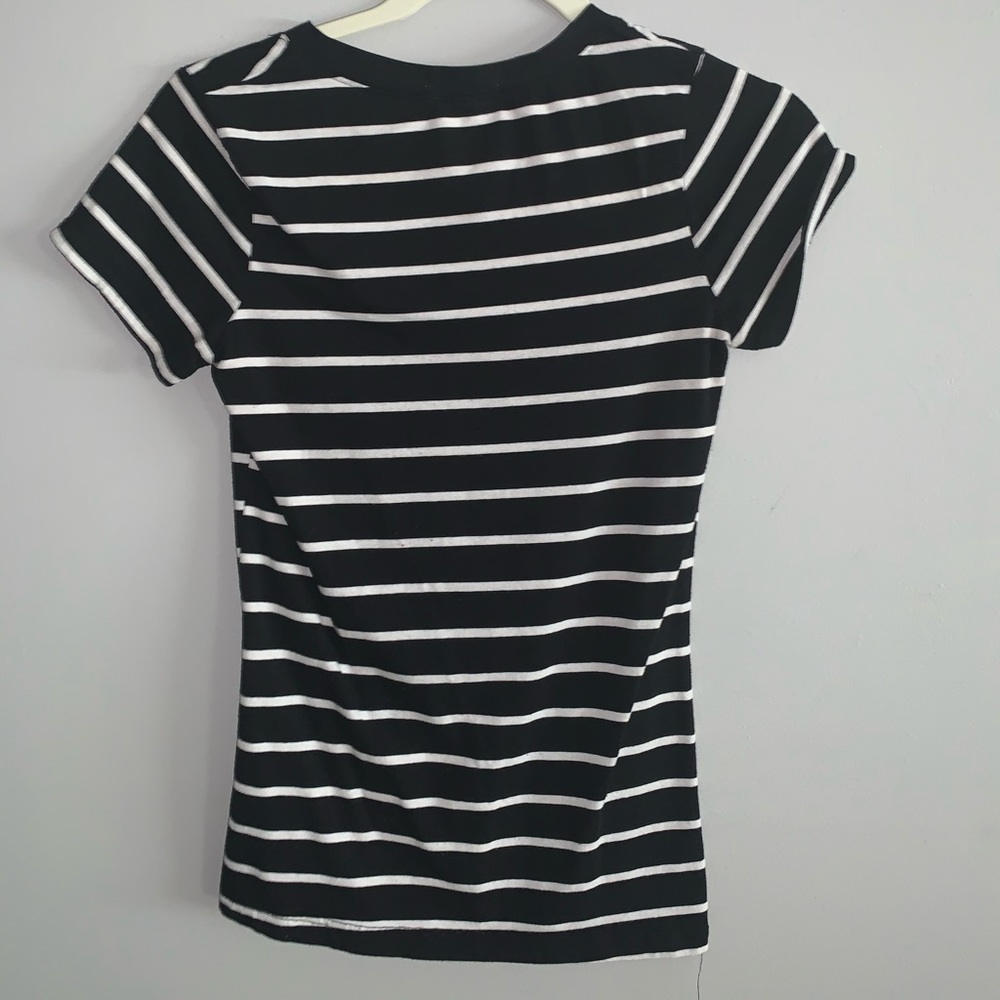 tight fitting stripe shirt